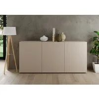 Home affaire Sideboard Rio Breite 181 cm, Kommode mit 3 Türen, Anrichte, geriffelte MDF-Fronten, modern u. elegant, viel Stauraum