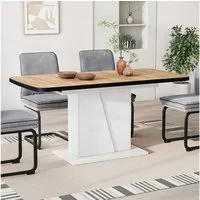 Vicco Esstisch Fenaro, Schwarz/Goldkraft Eiche, 120 x 80 cm ausziehbar (1-St)