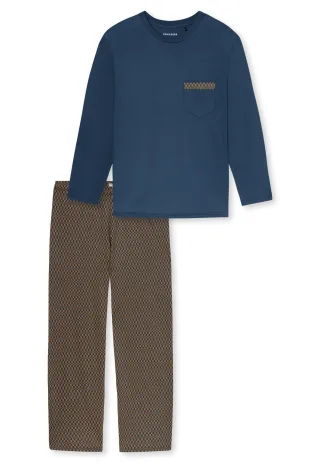 SCHIESSER - Schlafanzug lang deep blue - Gr. - 25