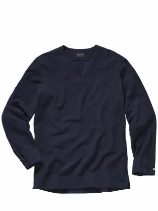 Herrlicher Herren Schlupfhemd Morrison Blau 55 % Leinen, 45 % Baumwolle
