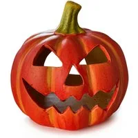 matches21 HOME & HOBBY Dekofigur Kürbis-Laterne als LED Halloween-Deko Windlicht in 14x15 cm (1 St), Gruseliger Jack-O-Lantern Deko-Kürbis als innen außen Herbst-Deko