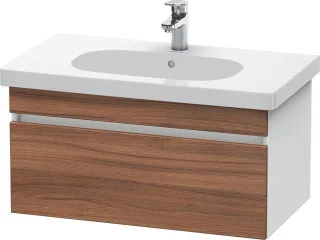 Duravit DuraStyle Waschtischunterbau wandhängend Nussbaum & Weiß Matt 800x453x398 mm - DS638407918 DS638407918