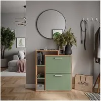 Vicco Schuhkipper Orlando, Goldkraft Eiche/Grün, 80 x 90 cm (1 St)