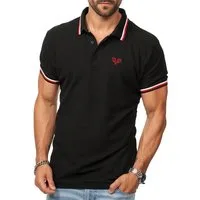 DAILY COTTON Poloshirt in Kurzarm als Polo T-Shirt aus 100% Baumwolle - Polo-Hemd für Herren Männer Polohemd mit Logo im Regular-Fit in Piqué-Qualität