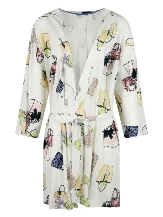 Short Stories - Bademantel/Morningcoat antique white - Gr. - M
