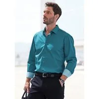 H.I.S Langarmhemd Regular fit mit Haifischkragen und allover Print aus reiner Baumwolle