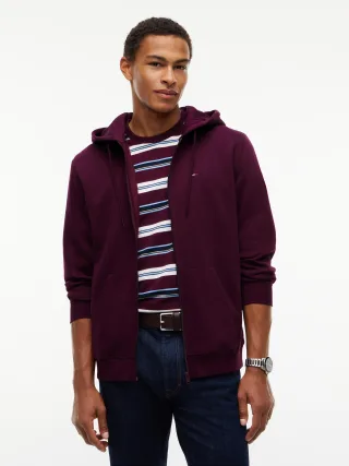 Tommy Jeans (PVH Group) - TJM REG S FLAG ZIP THRU EXT Calypso Berry - Gr. - XXL