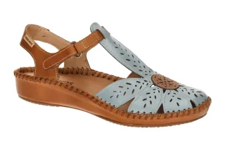 Pikolinos 655-0841C1 Damen Sandale denim in Blau - Keilsandalen mit Echtleder...