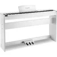 Donner Digitalpiano 88 Tasten gewichtete Tastatur 1000 Klangfarben Bluetooth DDP-50 LITE (Set, mit Notenständer, Dreifachpedal, Netzteil), Metronom, Aufnahme, Transponieren, Drahtloses /MIDI