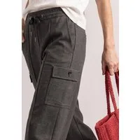 STREET ONE Stoffhose Elstikbund mit Tunnelzug, Cargo-Taschen, Viskosemix