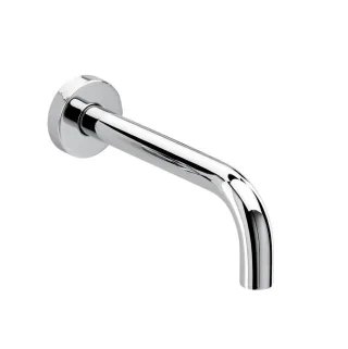 Herzbach Living Wandauslauf rund 210 mm, runde Rosette chrom, 11.451400.1.01 11.451400.1.01