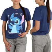 Disney T-Shirt DISNEY Stitch Damen-T-Shirt, kurzarm, 100 % Baumwolle