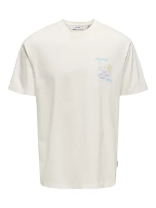 only & sons - T-Shirt - Onsbistro weiß - Gr. - M
