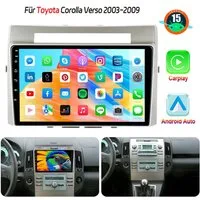 ESSGOO DAB+ Für Toyota Corolla Verso 2003-09 Android 15 Carplay GPS NAVI BT Autoradio (RDS, 4+64GB(optional), DAB (optional), FM, AM, DAB+ (optional), Carplay Android Auto Bluetooth EQ USB GPS Navi WIFI Touchscreen)
