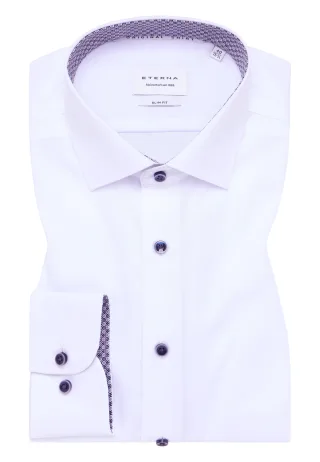 ETERNA - Original Shirt Popeline Langarm weiß - Gr. - 46/Langarm - 67cm