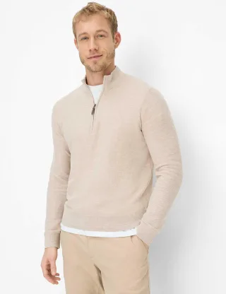 Brax Herren Strickpullover Style STEFFEN beach, Beige, Gr. 5XL