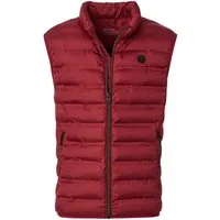 Redmond Steppweste REDMOND Casual Herren Steppweste Stehkragen Polyester Rot