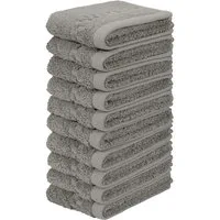 OTTO home Waschlappen Regona, Seiftücher 30x30cm, flauschig und weich, 500 gr/m², (Set, 10-St), Premium Handtücher mit Bordüre, Handtuch-Set, 100% Baumwolle