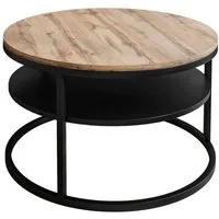 Lookway Couchtisch CIRI LOFT mit Ablage (1 Tisch), Durchmesser: 70 cm