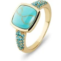CHRIST Silberring CHRIST Damen-Ring 925er Silber, recycelt Türkis, Türkis, synthetisch