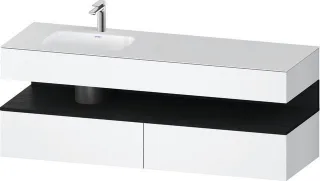 Duravit Qatego Einbauwaschtisch mit Konsolenwaschtischunterbau Weiß Matt 1600x500x600 mm - QA4795016 QA4795016180000