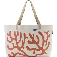 DAVID FUSSENEGGER XL-Strandtasche Goliath 'Koralle' 65 x 40 cm Rohweiß- Creme