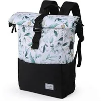 TAN.TOMI Cityrucksack Rucksack Damen Groß Rucksack Herren Groß Schulrucksack (Arbeitsrucksack viele Fächer mit 15,6" Laptopfach/USB-Anschluss), Unisex Rolltop Rucksack Wasserdicht, Lässiger Backpack