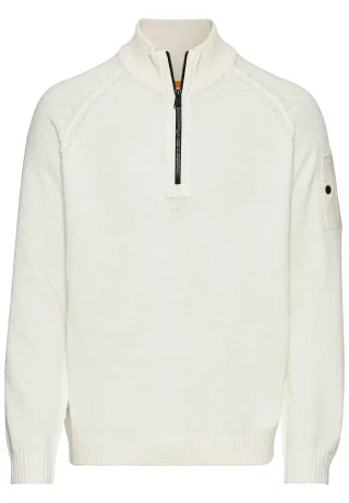 camel active - Troyer Pullover aus einem Baumwollmix ecru - Gr. - XXL