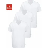 Bruno Banani T-Shirt (3-tlg., 3er-Pack) mit V-Ausschnitt, perfekte Passform, aus elastischer Baumwolle
