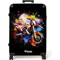 NoBoringSuitcases.com© Hartschalen-Trolley Motor mit bunter Farbe 77 cm - 98 L, 8 Rollen, Koffer Groß für 30kg, Trolley, Rollkoffer, Reisekoffer