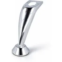 MS Beschläge Möbelfuß Möbelstütze 120mm Chrom glänzend - Metall Sofafuss, Möbelzubehör Möbelstützfuss bodenschonend