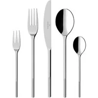 Villeroy & Boch Geschirr-Set Besteck-Set 30-tlg. Afina Edelstahl poliert, Edelstahl, Kaffeeservice, Geschirrset, für 6 Personen