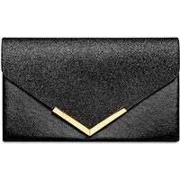 Caspar Clutch TA430 Damen XL Metallic Abendtasche