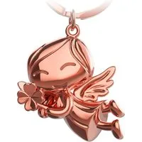 FABACH Schlüsselanhänger Schutzengel Lucky mit Kleeblatt - Glücksengel Glücksbringer Geschenk