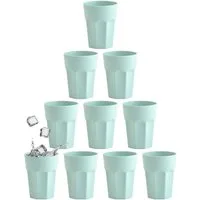Engelland Becher Kunststoffbecher in modernen Pastellfarben, 250 ml, Mehrweg, 10-tlg., Kunststoff, spülmaschinengeeignet, bruchfest, wiederverwendbar, 250 ml, 0,25 Liter