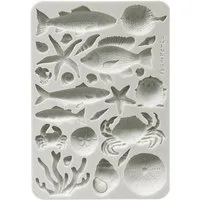 Stamperia Modellierwerkzeug Silikonform A5 'Silent Sea - Shells & Fish'
