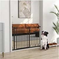 PawHut Hundegitter Schutzgitter für Haustier, Hundegitter (Absperrgitter, 1 St., Türschutzgitter), für Garten, Balkon, Schwarz