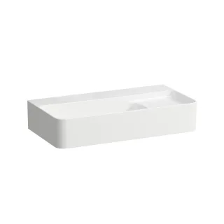 LAUFEN Aufsatzwaschtisch Compact VAL, ohne Hahnloch, mit Überlauf 600x310 Halbnasszone re , geschli H8172850001091