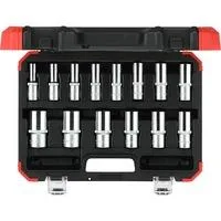 Red Steckschlüssel-Satz 1/2", 14-teilig rot/schwarz, SW 10mm - 32mm
