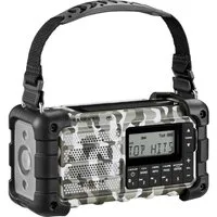 Sangean MMR-99 DAB+ Camo Notfallradio DAB+, UKW AUX, USB, Bluetooth® Radio (Solarpanel, Handkurbel, Akku-Ladefunktion)