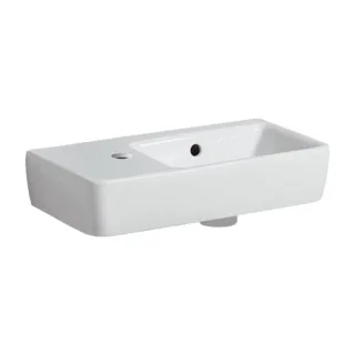 Geberit Waschtisch Renova Compact 276350000 weiss, 50x25cm, Ablagefläche und Hahnloch links