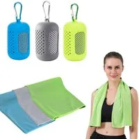 FELIXLEO Sporthandtuch Kühlendes Handtuch 3er Set Sport Kühltuch Mikrofaser 30x90 cm, (1-St)