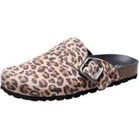 VERBENAS Clog Hausschuh, Sommerschuh im Leo-Look