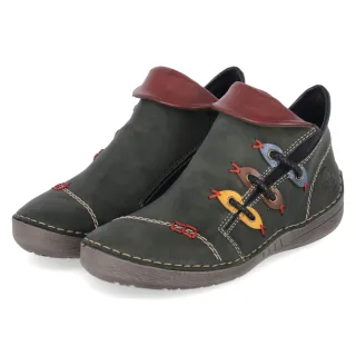 Rieker Stiefeletten  Grün - Gr. 36 -  Textil
