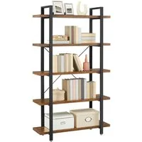 VASAGLE Bücherregal Standregal, mit 4/5 Ebenen, einfacher Aufbau