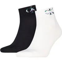 Calvin Klein Jeans Kurzsocken CKJ MEN QUARTER 2P MONOGRAM (2 Paar) mit dezenter Logostickerei, komfortable Frotteesohle