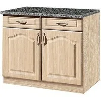 wiho Küchen Unterschrank Linz 100 cm breit, in Landhaus-Optik