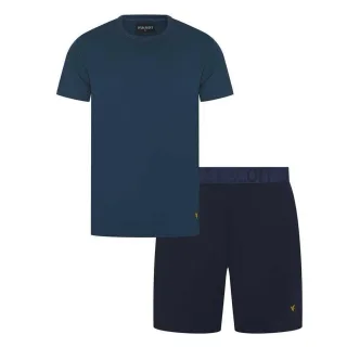 Lyle & Scott - "Idris" Loungewear Set für Herren, Rundhalsausschnitt, kurzärmlig (Dunkles Jeansblau)