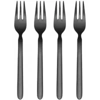 blomus Besteck-Set -STELLA- Designer Besteck-Serie in exklusiven Farben (4-tlg), 4 Personen, Edelstahl, Kuchengabeln, Espressolöffel, Elegant, Gold, Schwarz, Silber, Design Award