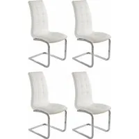 OTTO home Freischwinger Lola (Set, 4 St), 2 oder 4 Stück, Bezug in Kunstleder oder Samtsoff, chrom Metallgestell